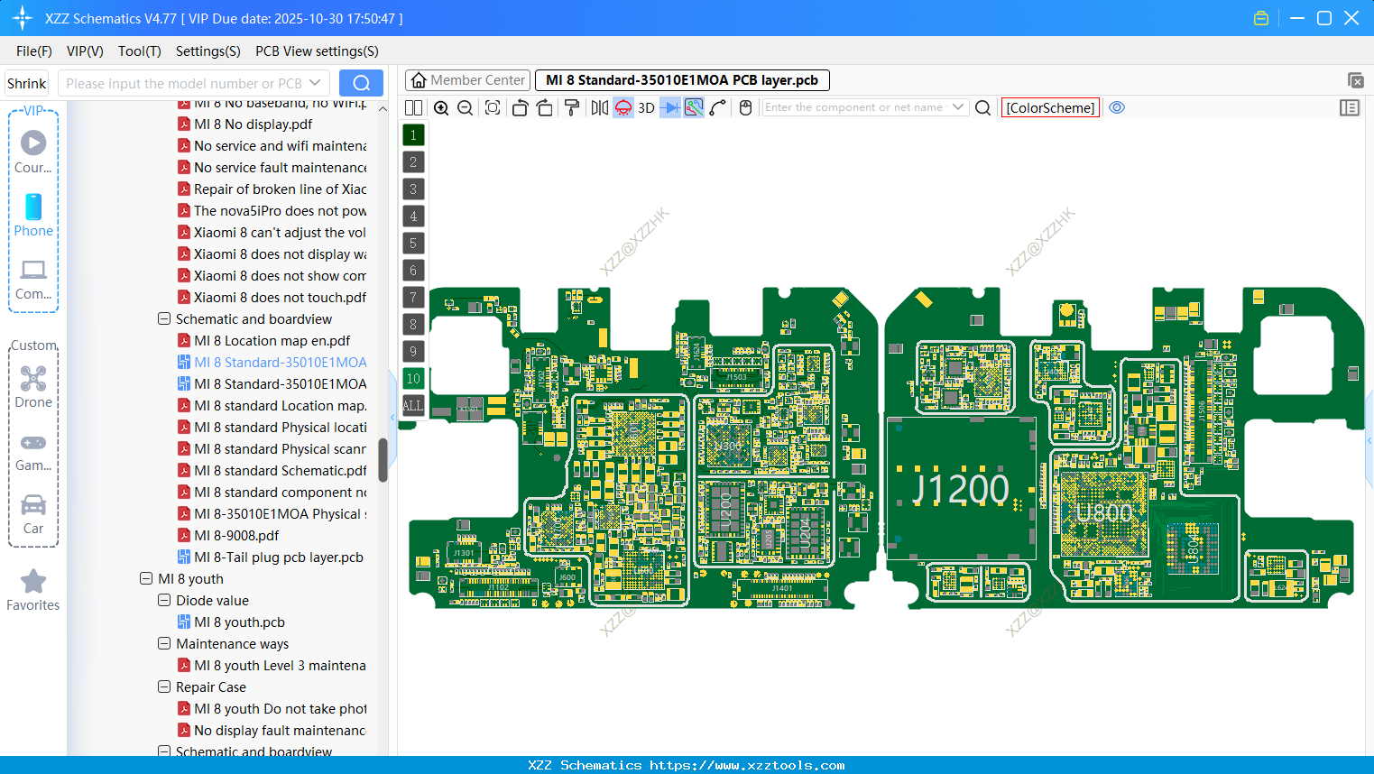 Xiaomi MI 8 Standard-35010E1MOA PCB Layer